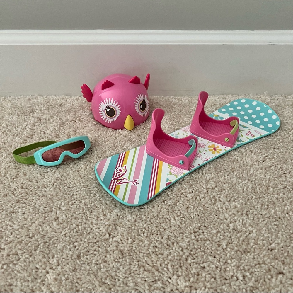 American Girl WellieWishers snowboarding set